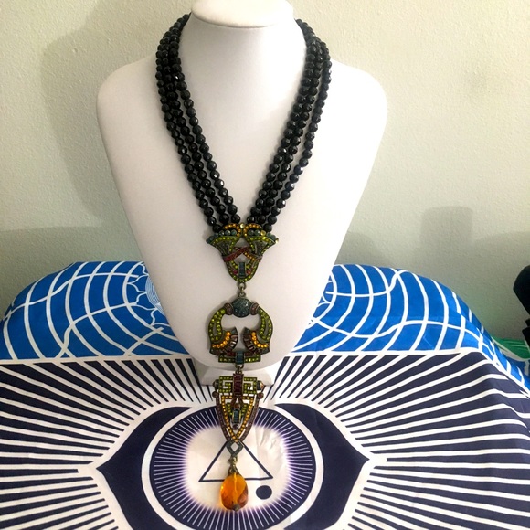 Heidi Daus Multi Swarovski Shield & Bell Necklace - Picture 7 of 15
